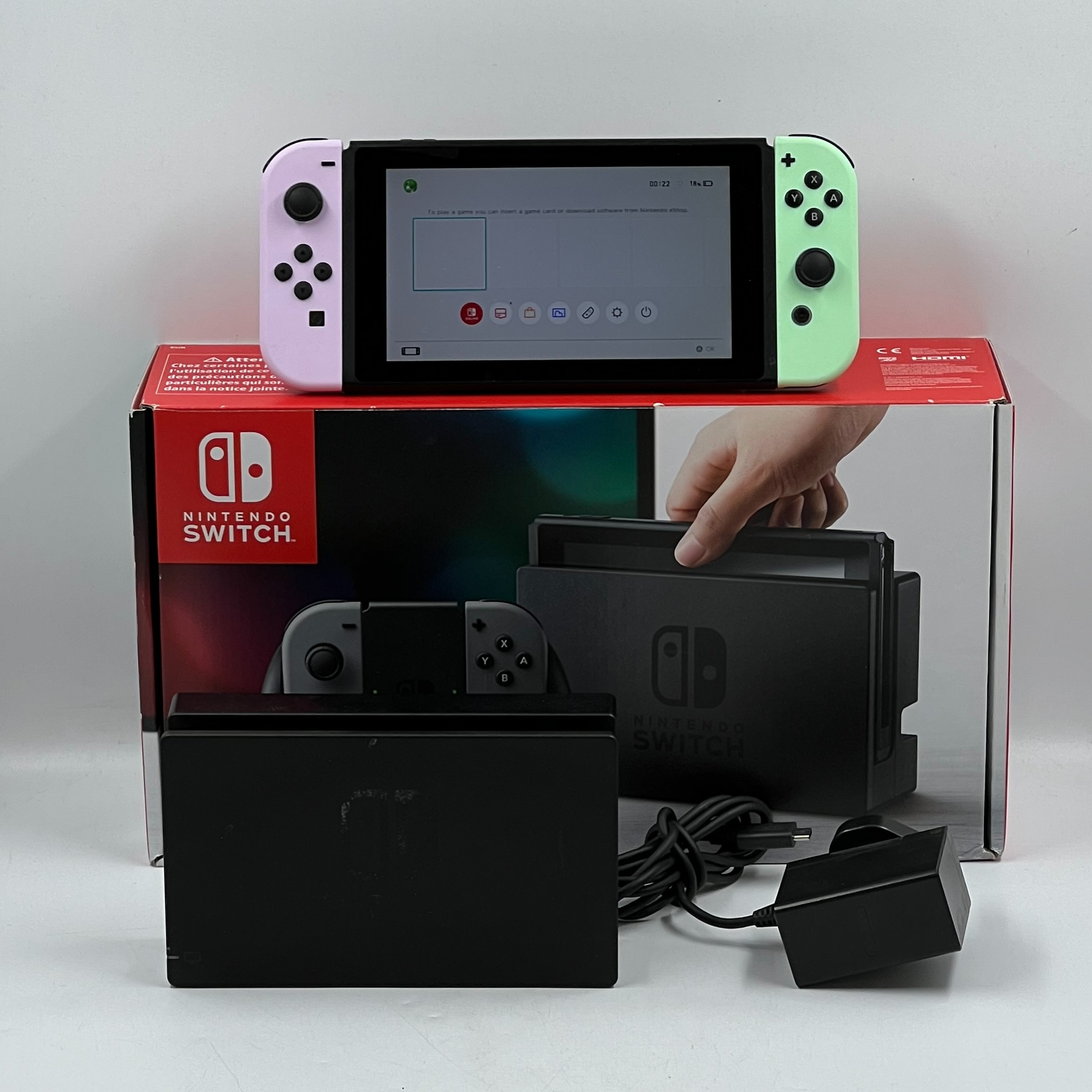 Pre-owned NINTENDO SWITCH CONSOLE HAC-001 - BOXED COMPLETE ( PINK